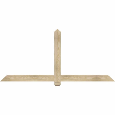 Ekena Millwork Eugene Rough Sawn Timber Gable Bracket, Douglas Fir, 72"W x 33"H x 2"D x 4"F, 11/12 Pitch GBW072X33X0204EUG00RDF